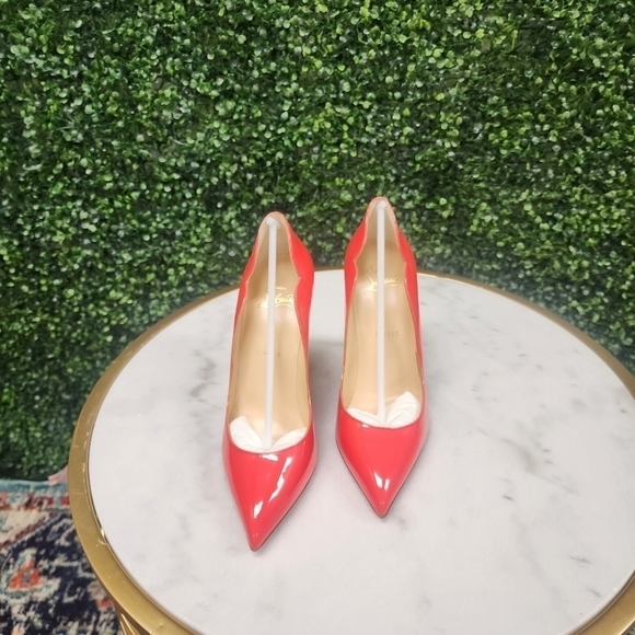 Christian Louboutin Hot Chick 100 Patent Leather Pumps CL Red Bottoms - Picture 6 of 14
